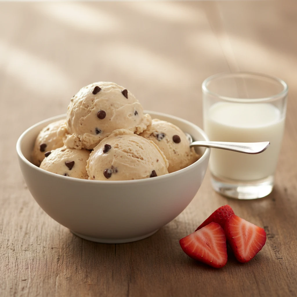 Cottage Cheese Ice Cream serving suggestion