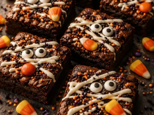 Halloween Brownies (Fudgy Decorated)