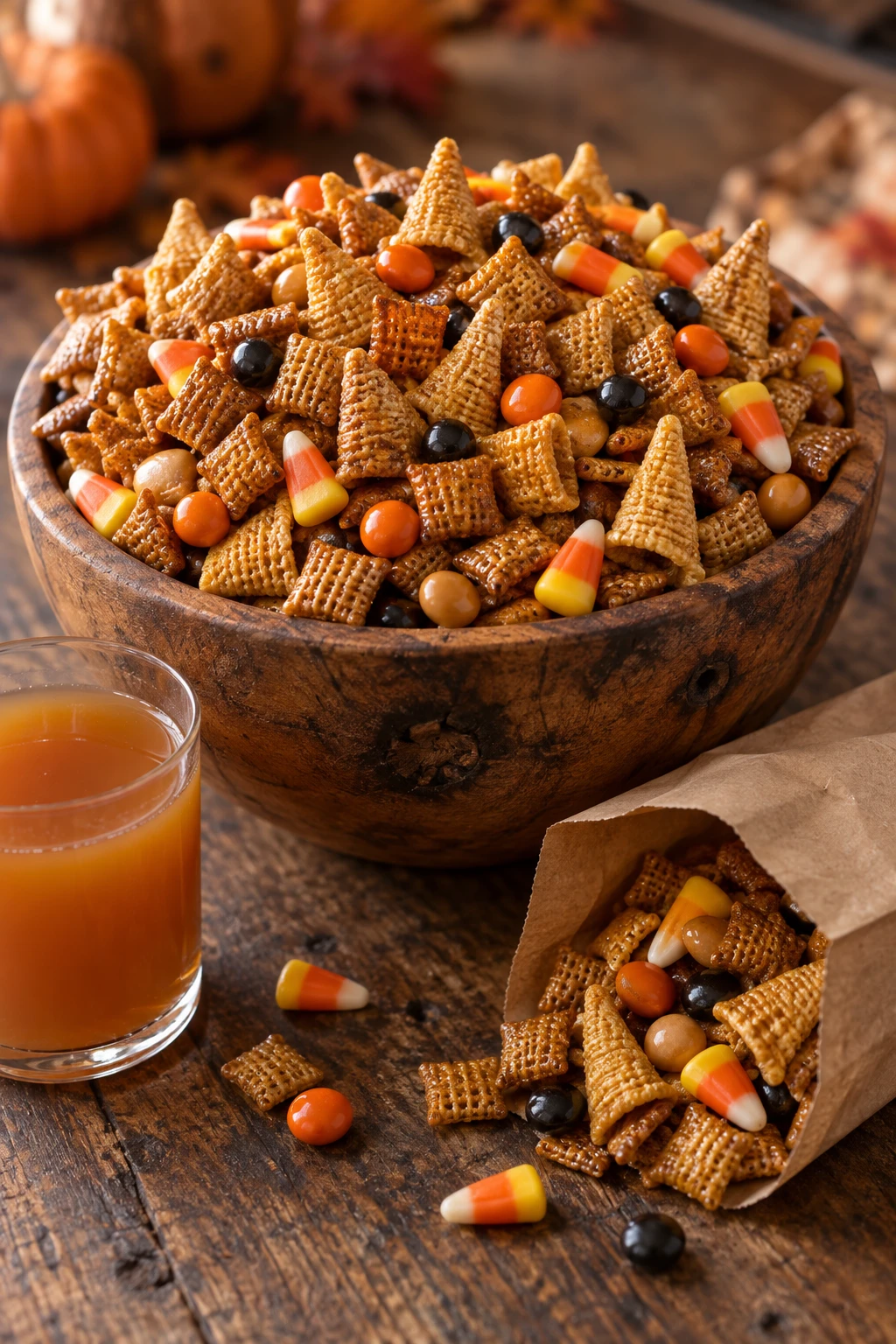 Halloween Chex Mix (Sweet & Salty Baked) serving suggestion