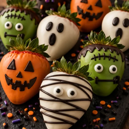 Halloween Chocolate Covered Strawberries (5 Easy Designs) 4 Halloween Chocolate Covered Strawberries