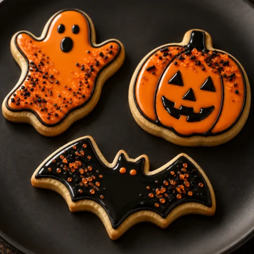Halloween Sugar Cookies (Cut-Out) with Royal Icing 4 Halloween Sugar Cookies (Cut-Out)