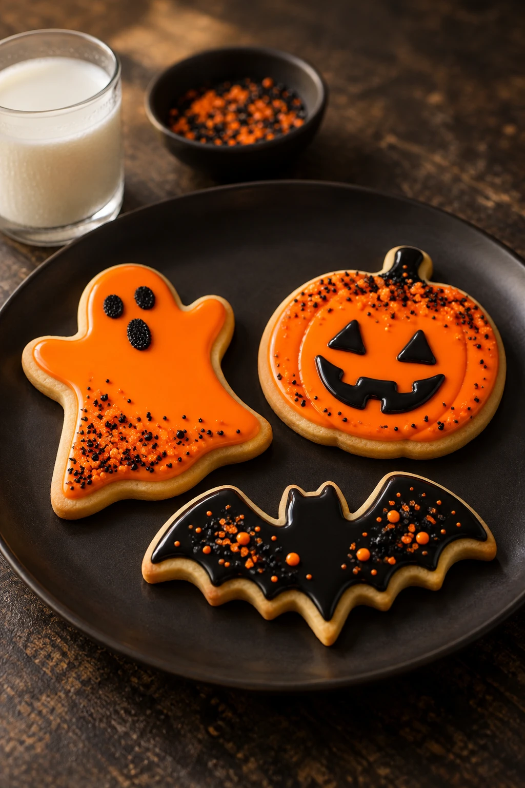 Halloween Sugar Cookies (Cut-Out) serving suggestion