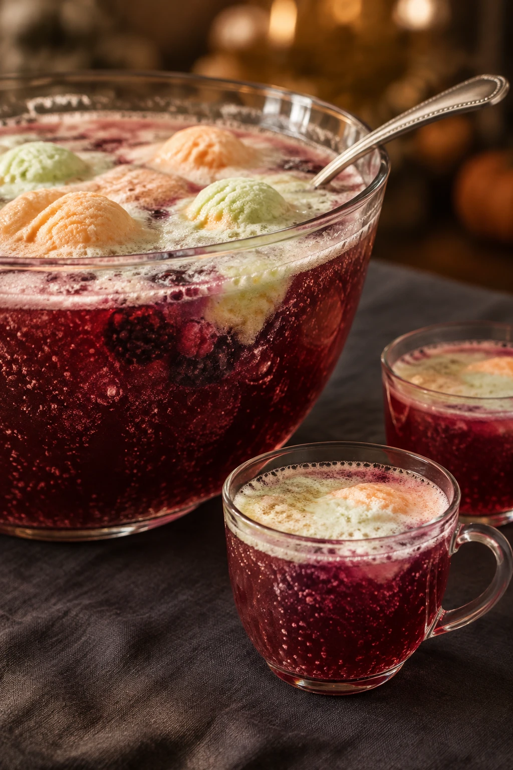 Nonalcoholic Halloween Punch serving suggestion
